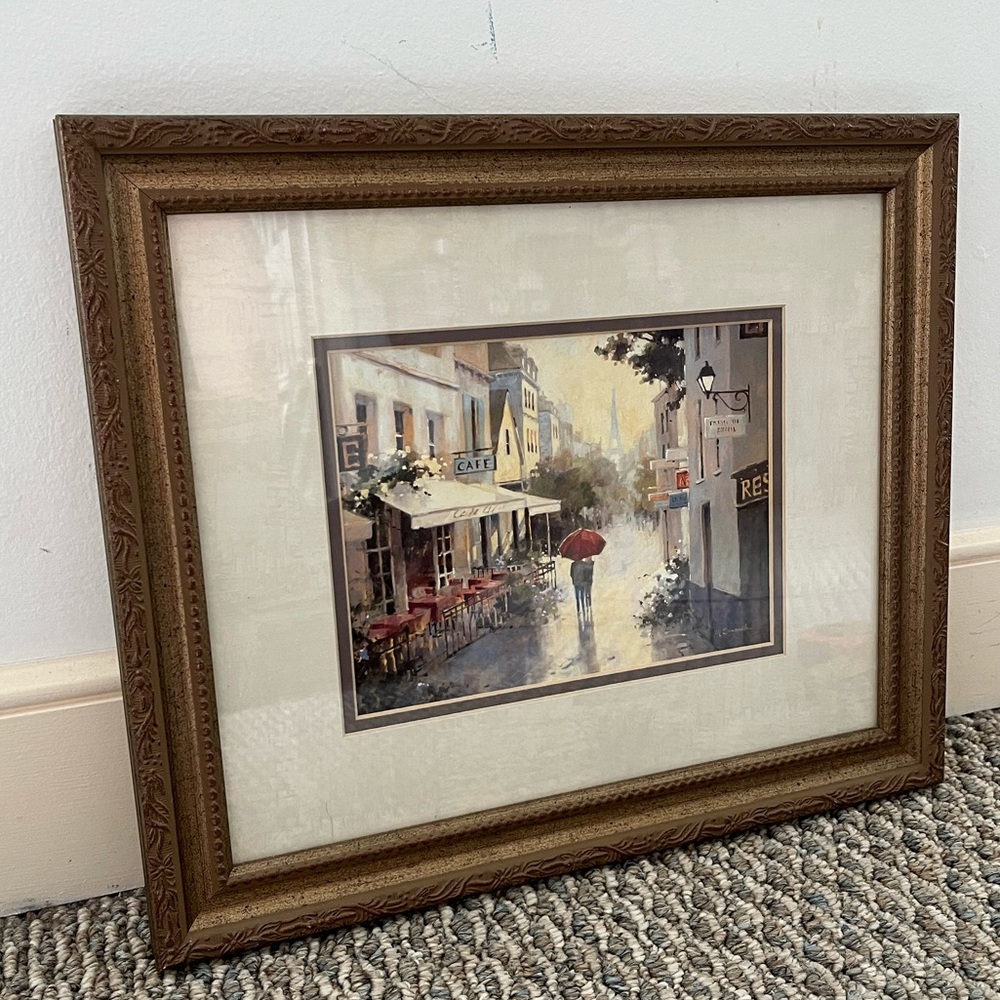 Signed Litho Print Cafe De Ville by Marilyn Simandle